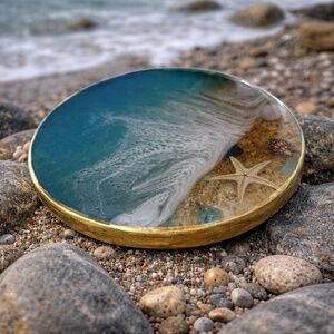 Beach Coaster Set of 4 with stand
